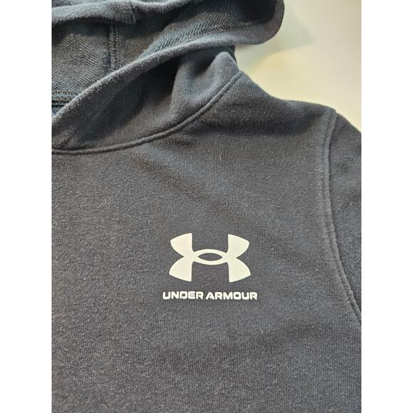 Under armour youth medium YM black boys hoodie active warm y2k ^ - Picture 3 of 8